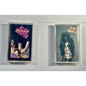 Alice Cooper Cassette Lot Trash Hey Stoopid 2 Tape Bundle 1989 1991 Rock Metal